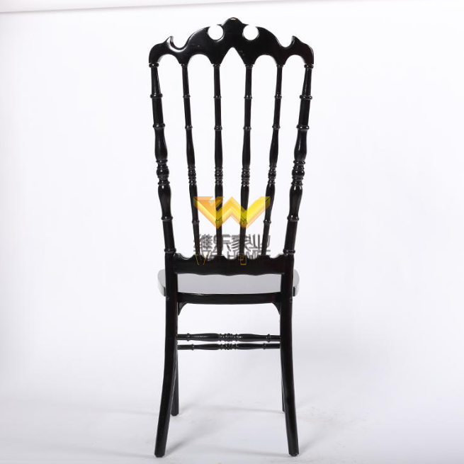 Solid wood Black Highback  Napoleon chair for wedding/event